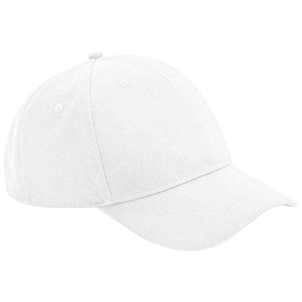 Beechfield 5 Panel Baseball Cap / White